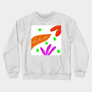 blue green pink leaves background Crewneck Sweatshirt